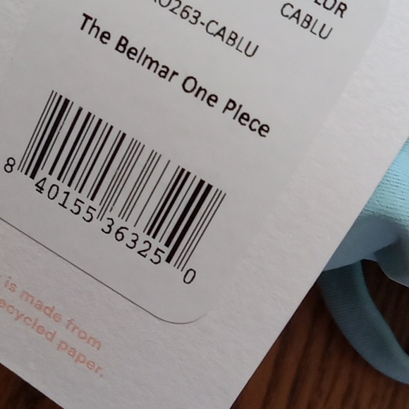 Andie Womens Bathing Suit SMALL LIGHT SKY BLUE BELMAR Swimwear One Piece CABANA - Picture 8 of 9